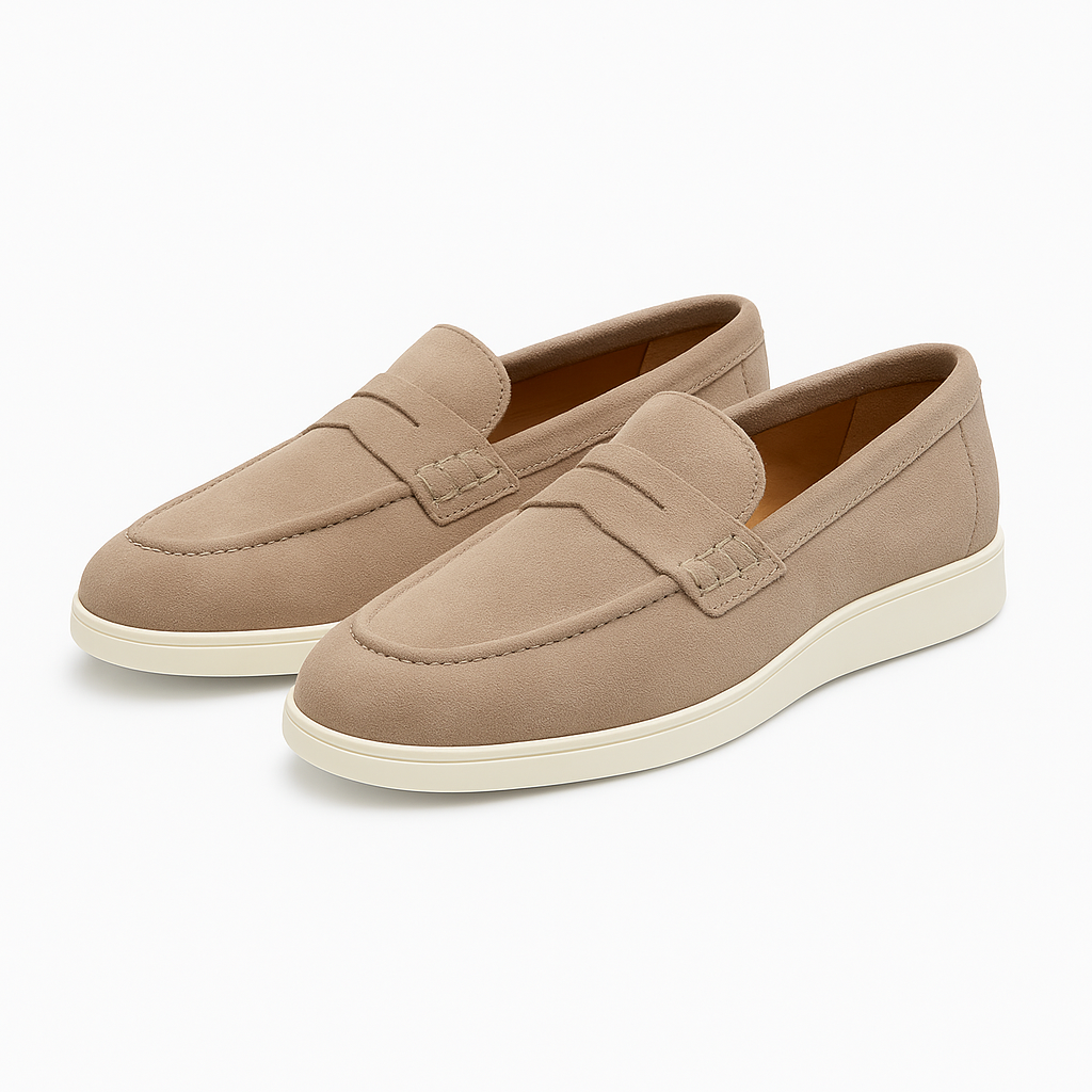 Suede Loafers – White Sole Edition