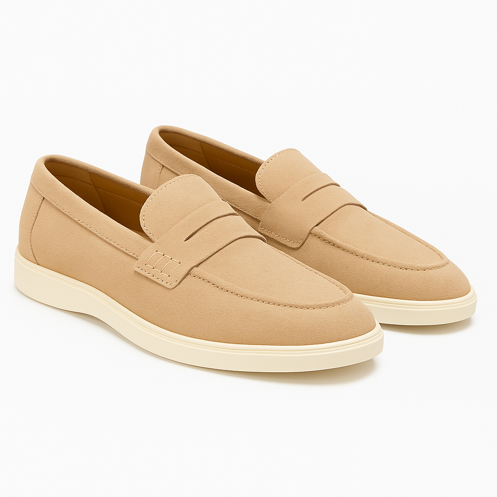 Suede Loafers – White Sole Edition