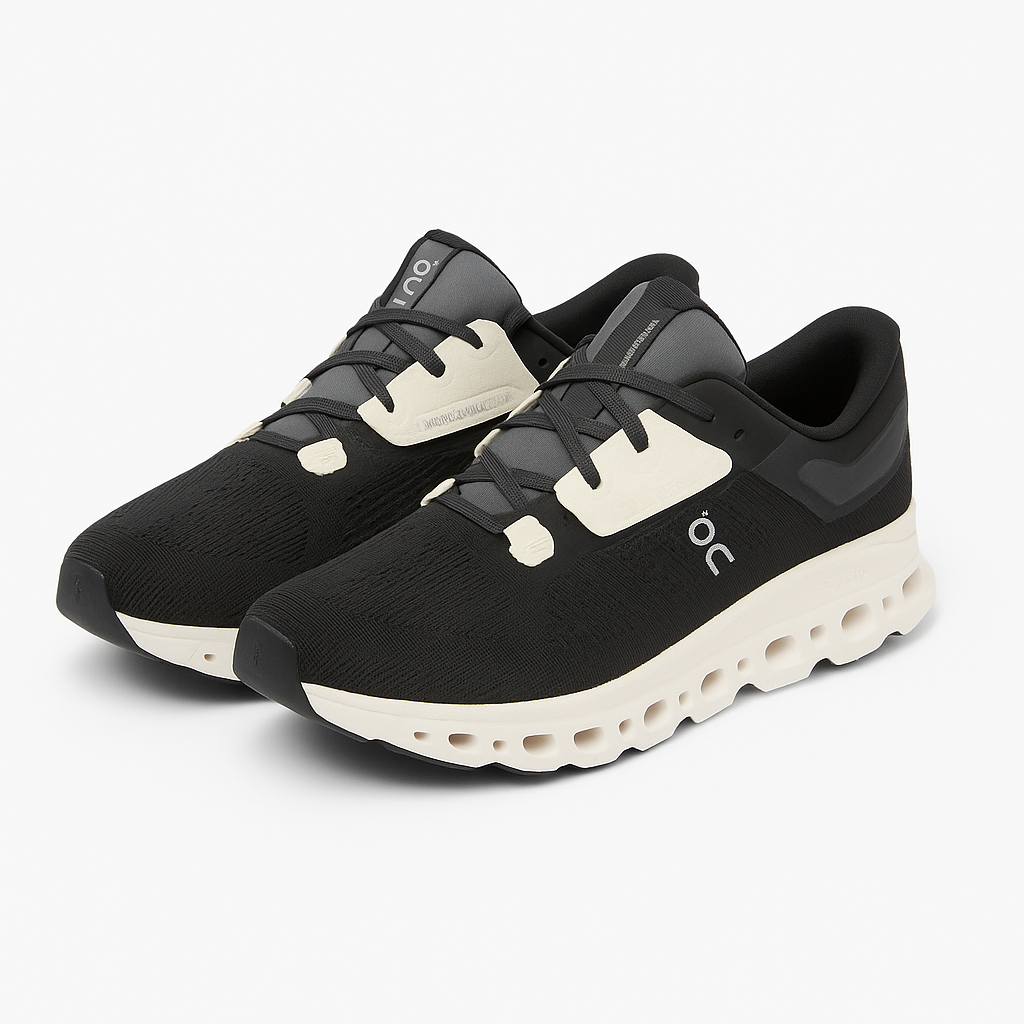 Black & White Performance Running Sneakers