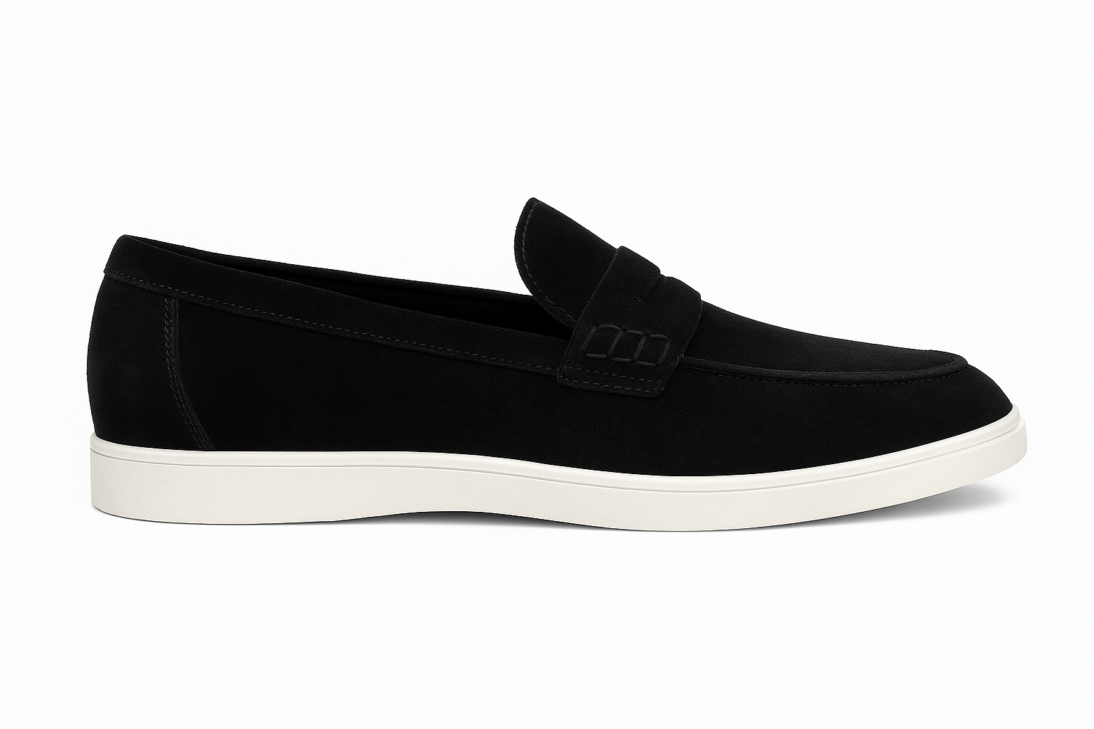 Suede Loafers – White Sole Edition