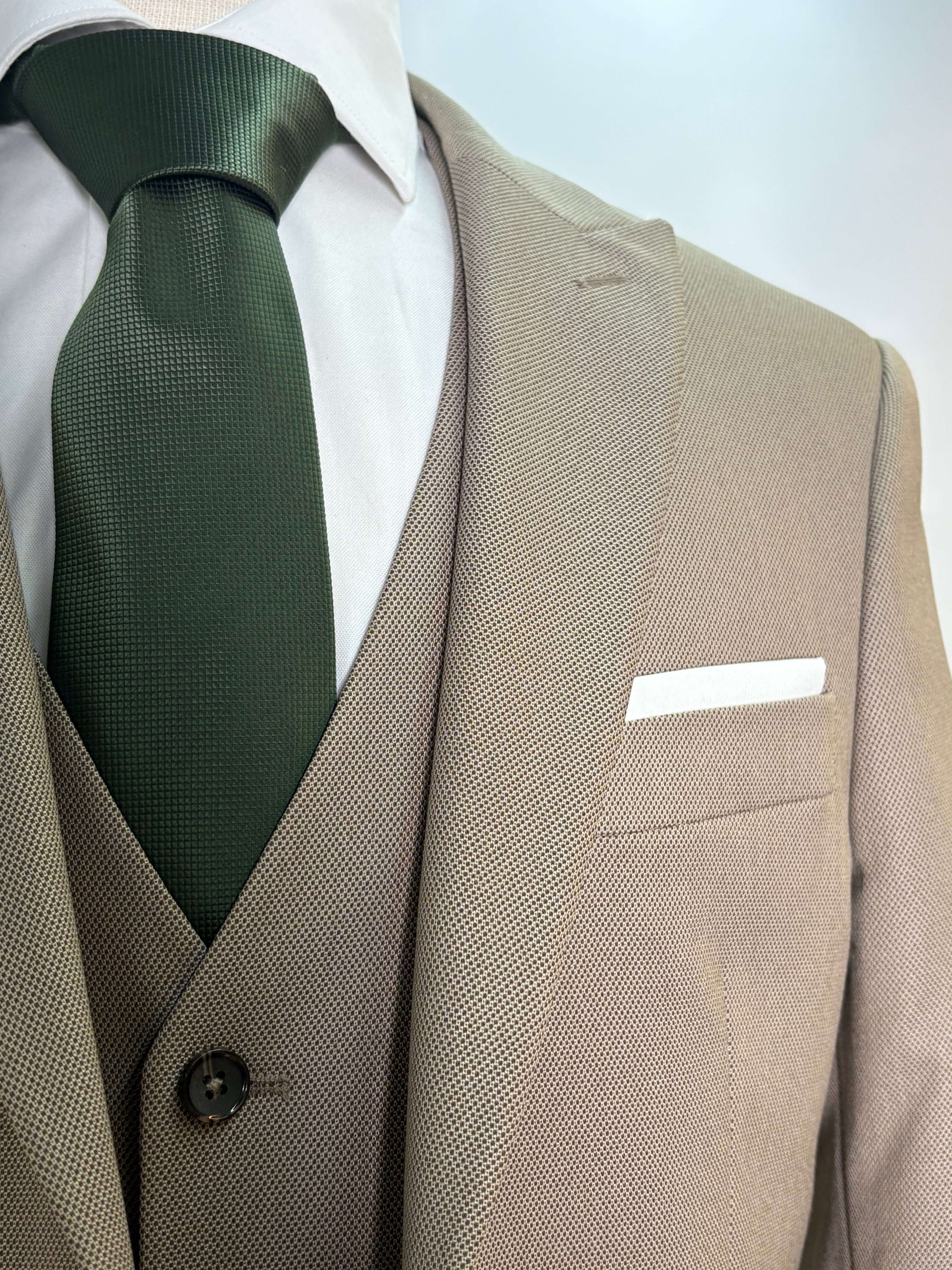 Classic Mocha Vest Suit Set