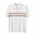 Textured Stripe Knit Polo