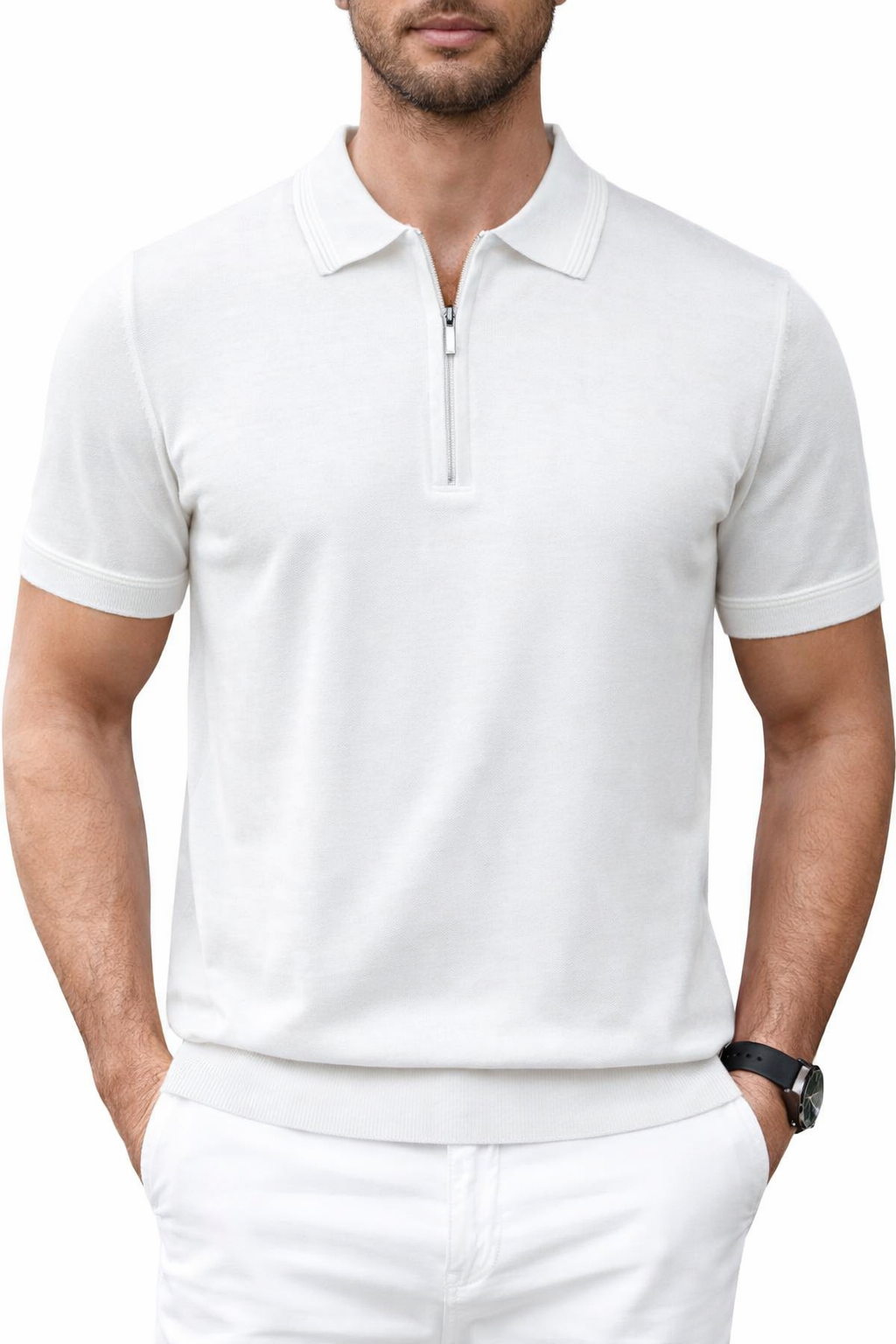 Modern Zip Polo