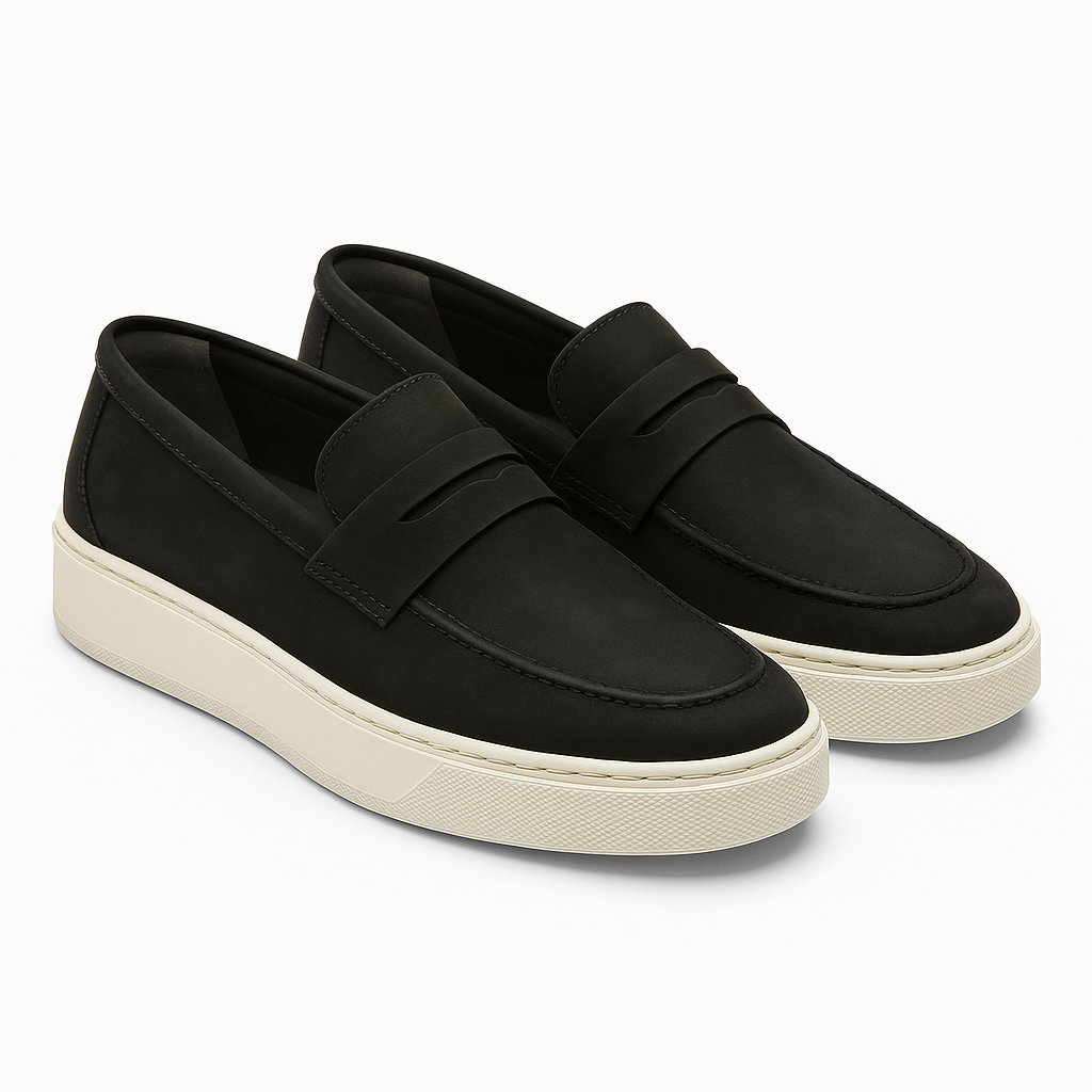 Classic  Leather Loafers – White Sole Edition