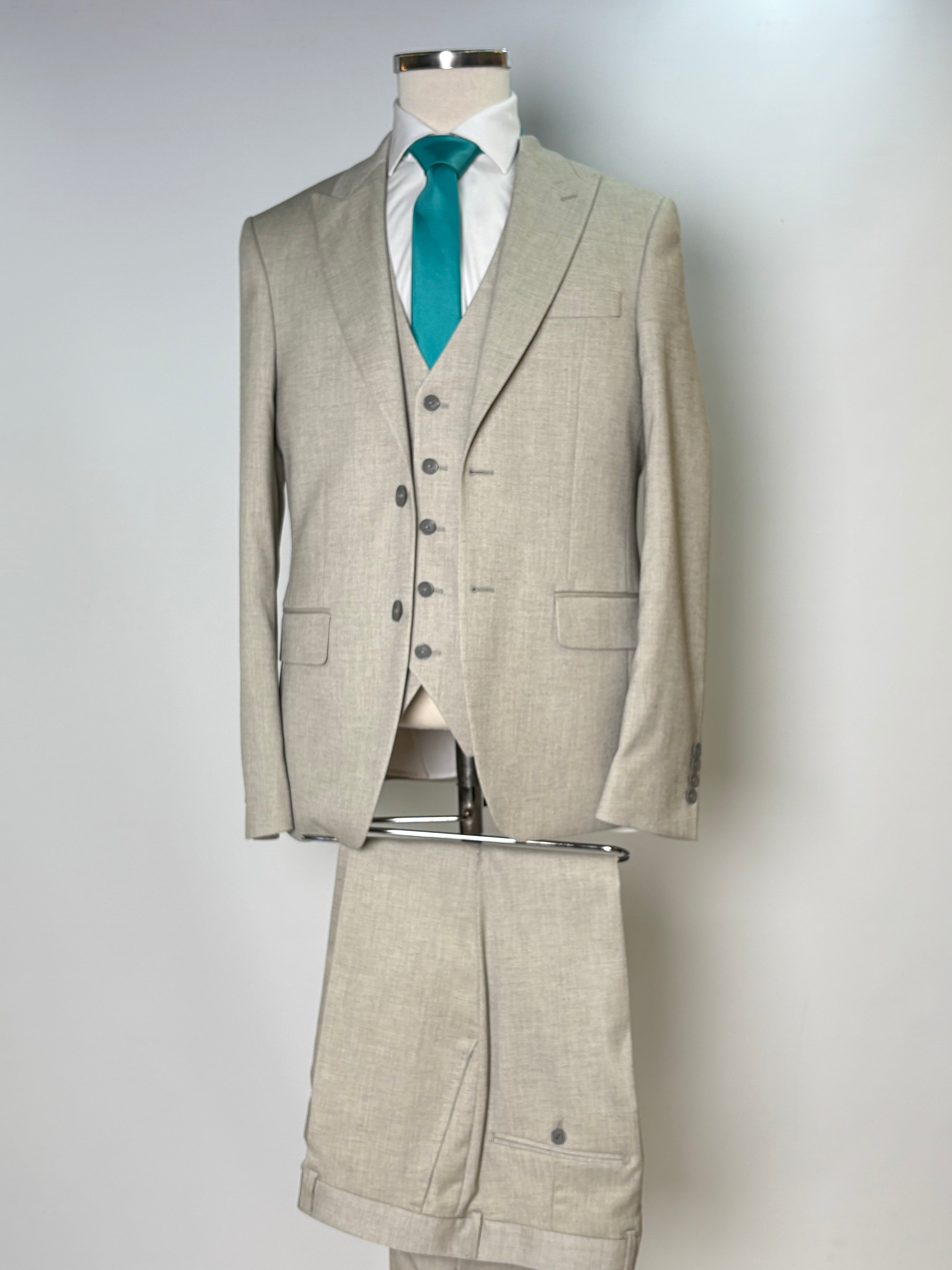 Classic Light Green Vest Suit Set