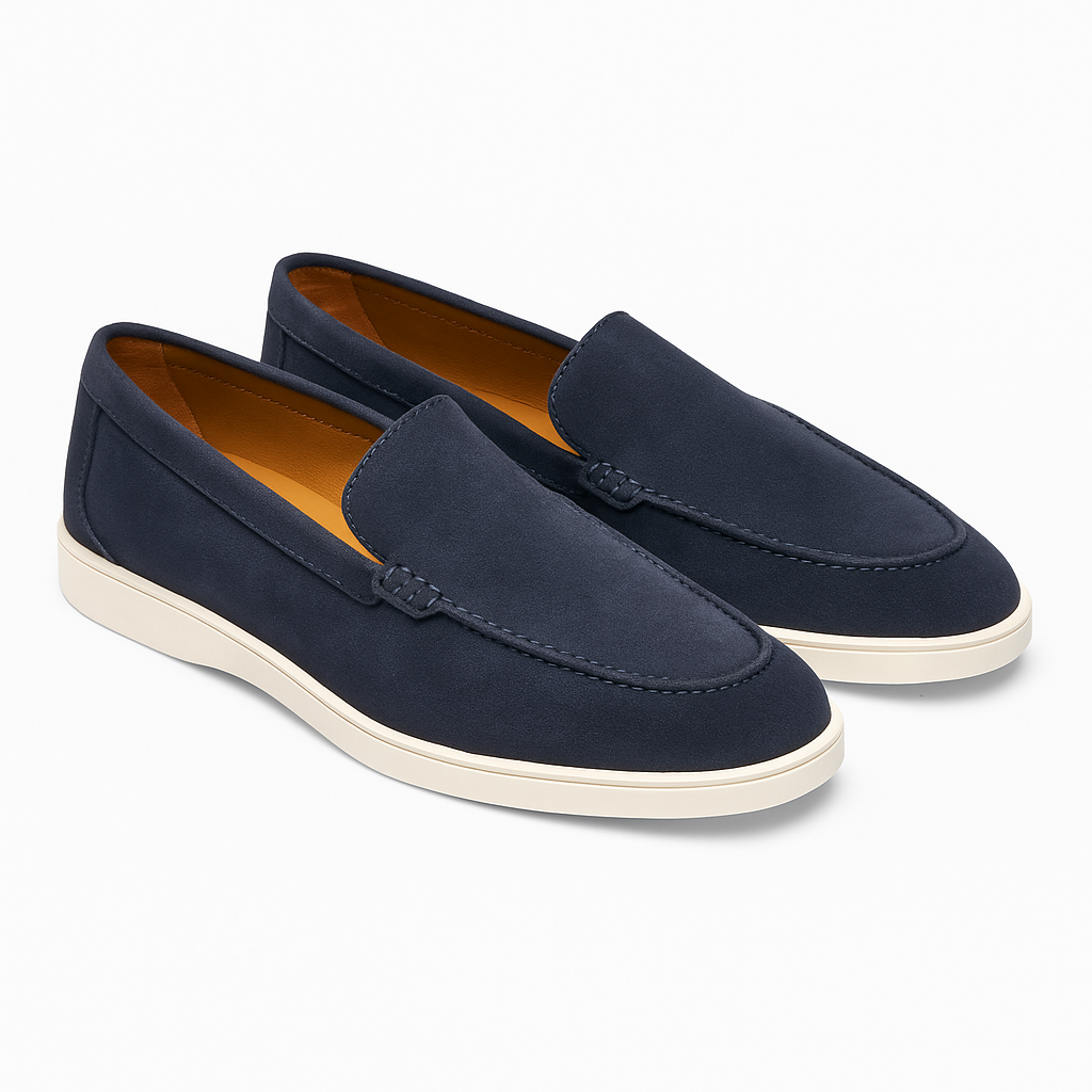 Suede Loafers – White Sole Edition