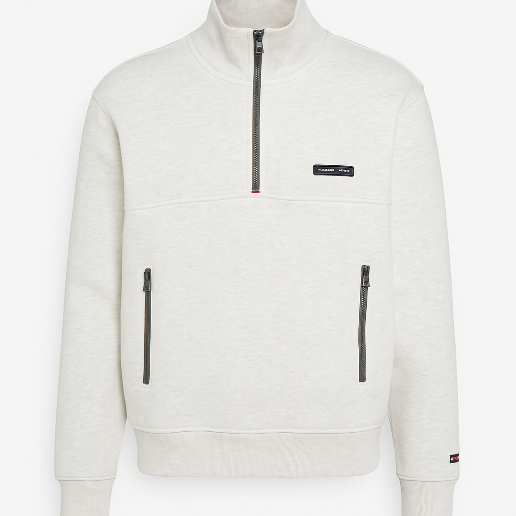 The Ivory Zip-Neck