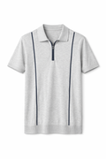 Light Grey Zip Polo