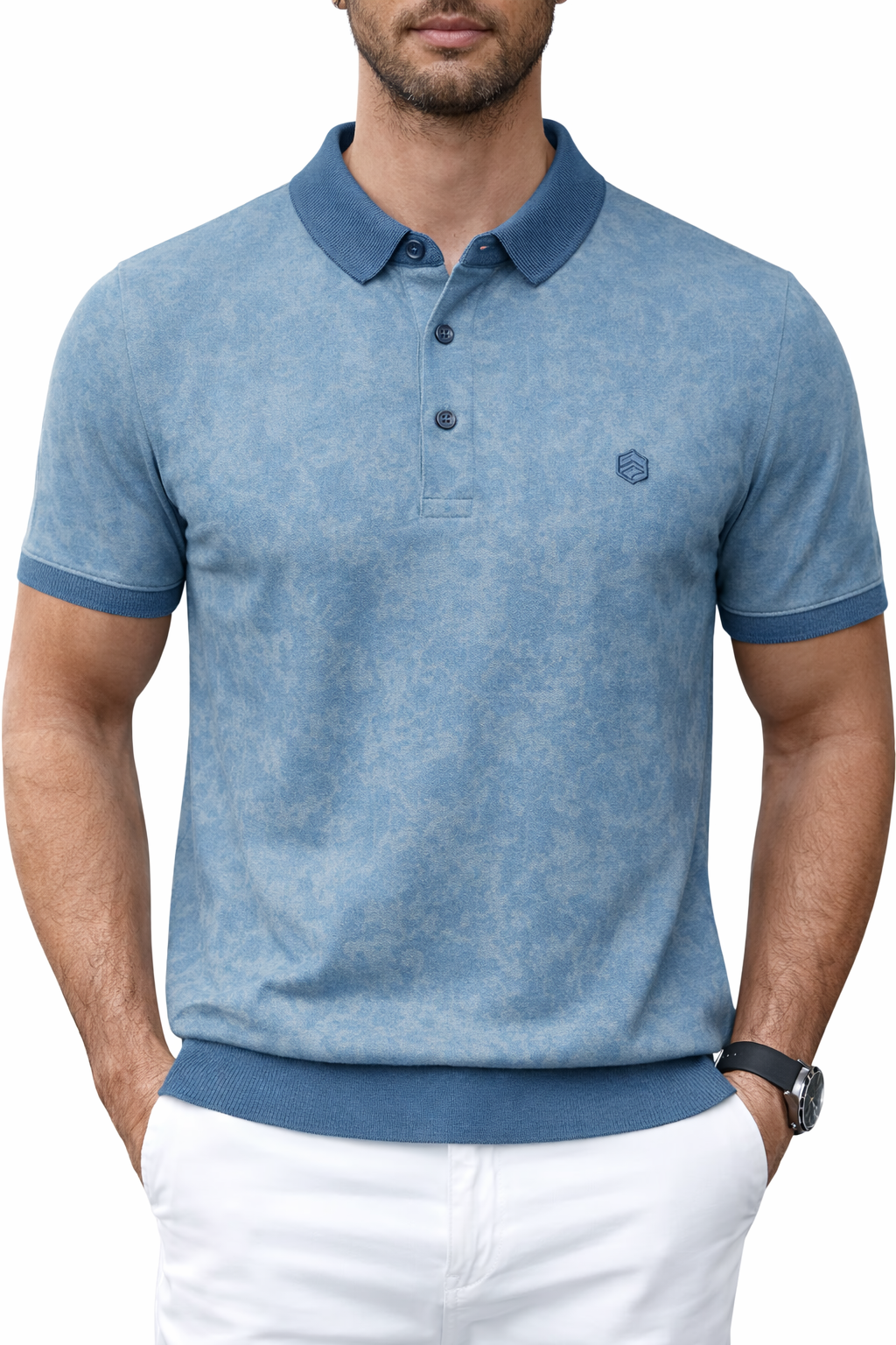 Azure Fade Polo