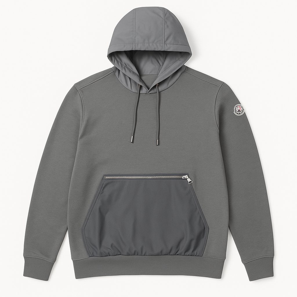 Teal Hooded Sweatshirt with Front Zip Pocket