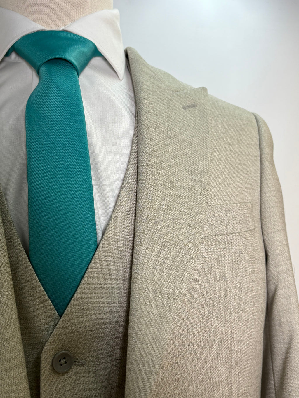 Classic Light Green Vest Suit Set