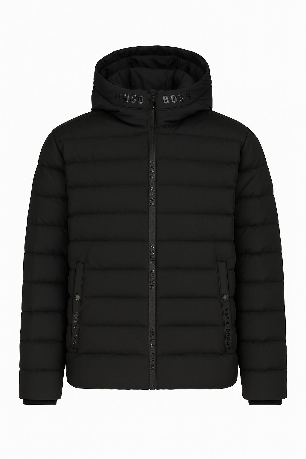Hugo Boss Black Puffer Jacket with Hood